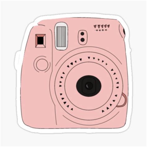 Pink Polaroid Camera Stickers | Redbubble