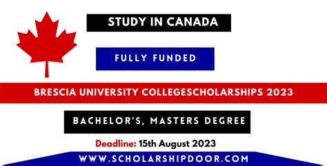 Brescia University Scholarships in Canada 2023 - Fully Funded Scholarships