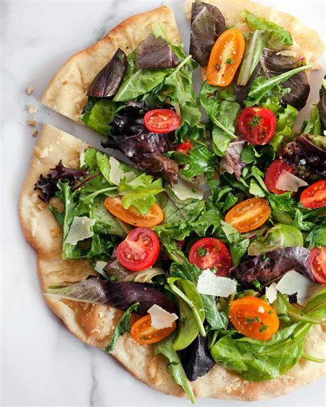 Mixed Greens Salad Pizza with Parmesan Crust | Last Ingredient