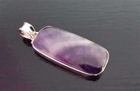 Natural Amethyst Lace Agate Pendant 925 Silver Healing Gemstone Fashion Jewelry | Healing stones ...