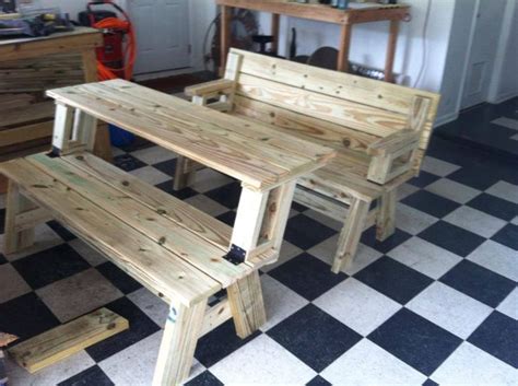 Convertible Bench Picnic Table Plans PDF Woodworking