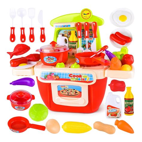 Excellent 26PCS Kids Kitchen Toys Set Children Cooking Toy Kitchen ...