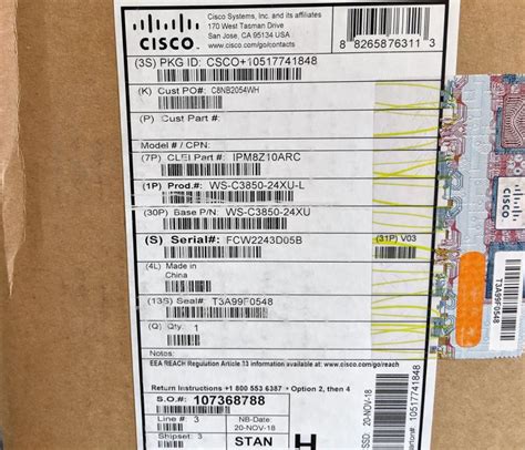 Cisco 3850 24 Port Gigabit Switch Ws-C3850-24xu-S Ethernet Switch ...