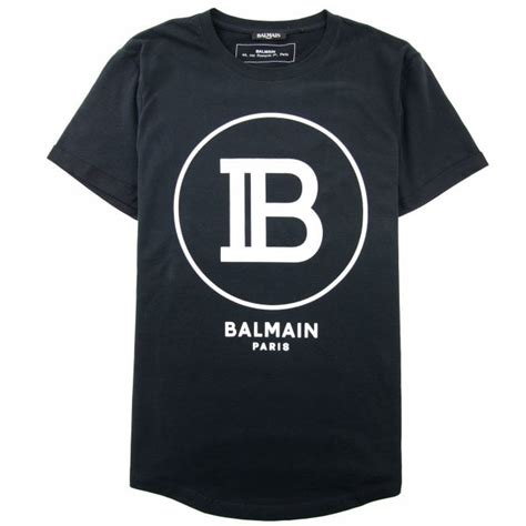 Balmain Printed Balmain Paris Logo T-Shirt Black/White | ONU