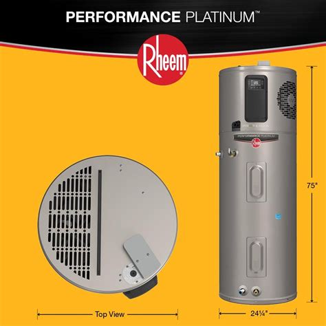 Rheem Performance Platinum 80 Gal. 10-Year Hybrid High Efficiency Smart ...