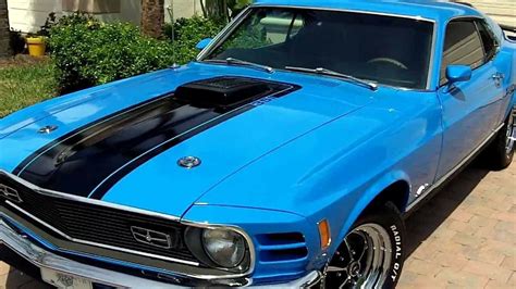 1970 Mustang Mach I 351 hood stripe kit w-shaker scoop, Ford licensed ...