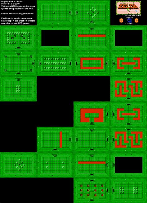 The Legend of Zelda - Level 5 Lizard Quest 1 Map BG
