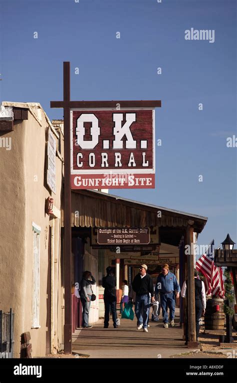 OK Corral Gunfight Site, Tombstone, Arizona, USA Stock Photo - Alamy