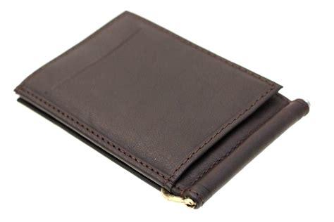 Mens Bifold Money Clip Wallet Spring Clip Slim Front Pocket Genuine ...