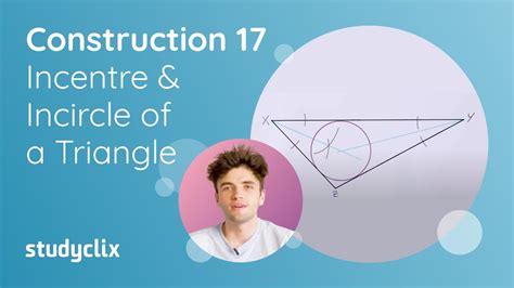 17. Maths Construction 17 - Incentre & incircle of a triangle; Leaving Cert Geometry Proof - YouTube