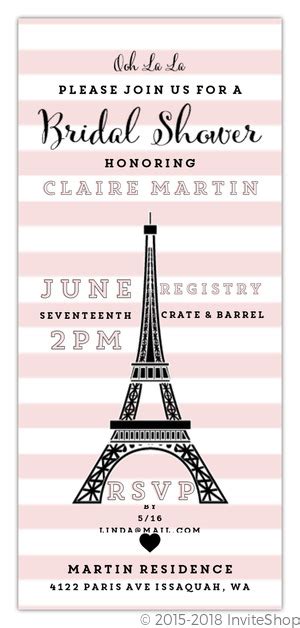 Parisian Love Bridal Shower Invitation | Bridal Shower Invitations