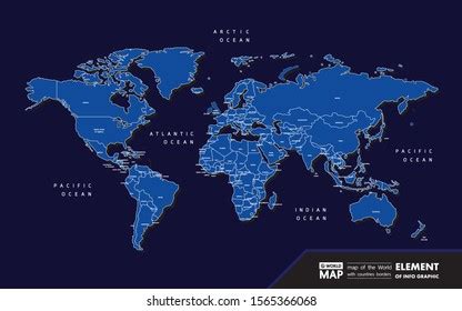 Grand World Map Graphic Element Vector Stock Vector (Royalty Free ...