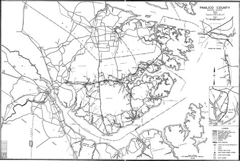 1949 Road Map of Pamlico County, North Carolina