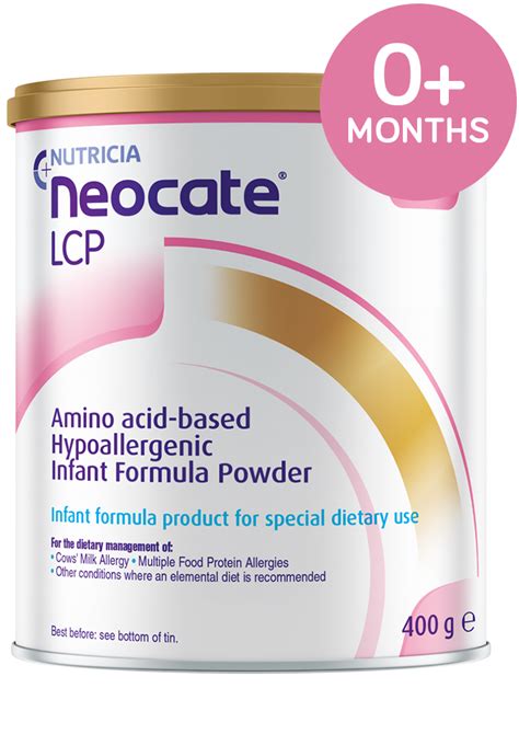 Neocate® LCP amino acid-based formula for infants 0-12 months