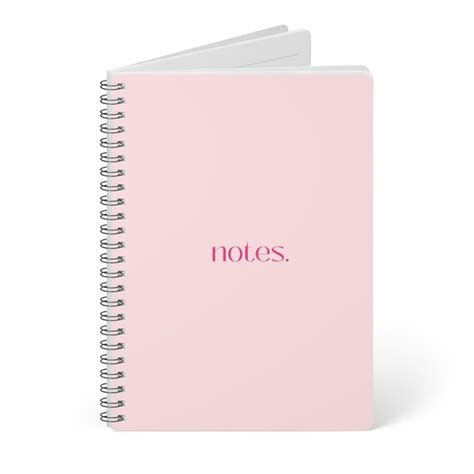 Pink Notebook Pink Spiral Notebook Pink Softcover Notebook - Etsy