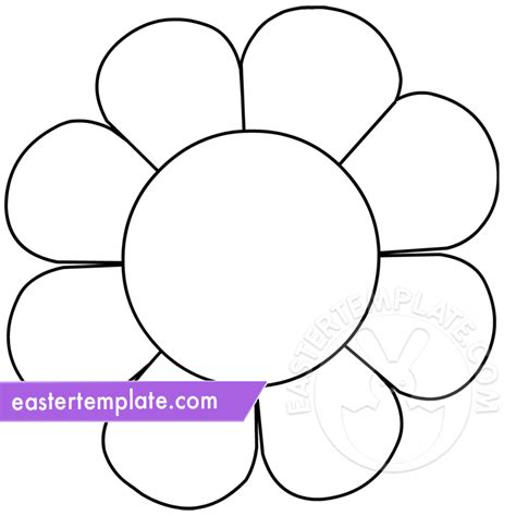 8 Petal Flower Template | Easter Template