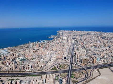 Aerial View of Salmiya Kuwait on a Beautiful Summer Day Stock Image ...