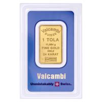 1 Tola Valcambi Gold Bar | Silver Gold Bull Canada