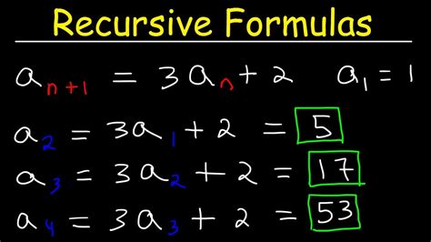 Recursive Formulas For Sequences - YouTube