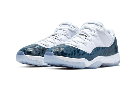 Air Jordan 11 Low ‘Snakeskin’ Navy Blue / White – Fashion Factory