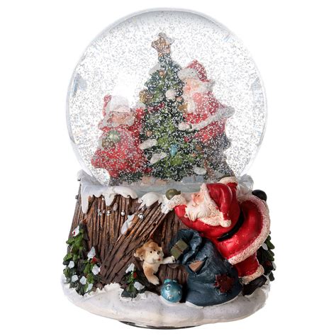 Musical snow globe Christmas tree 15x10x10 cm | online sales on HOLYART.com