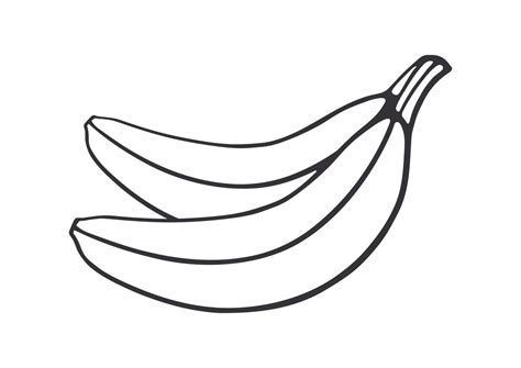 Outline doodle of two bananas 21973813 Vector Art at Vecteezy