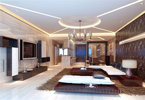 Deluxe modern living room 18103 3D model | CGTrader