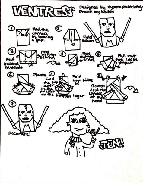 Origami Ventress Instructions | Origami Yoda