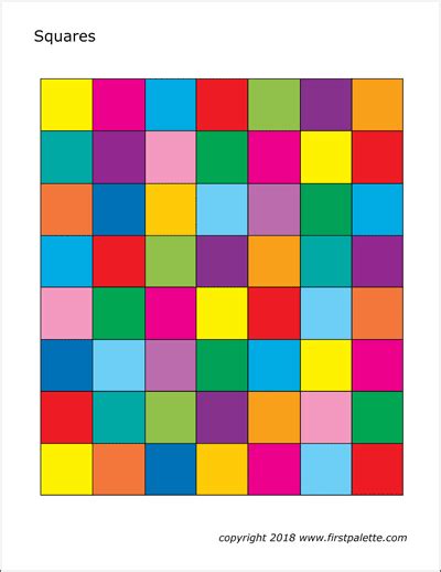 Squares | Free Printable Templates & Coloring Pages | FirstPalette.com ...