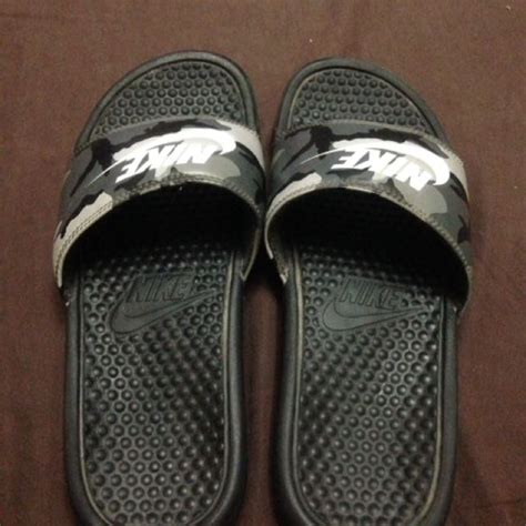 Nike Benassi Slides (Camo), Men's Fashion, Footwear, Slippers & Slides ...