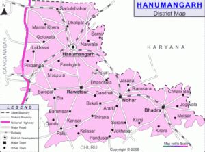 Hanumangarh District Map - View Hanumangarh District Road Map of ...