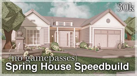 Bloxburg - Spring House Speedbuild (no gamepasses) | exterior - YouTube