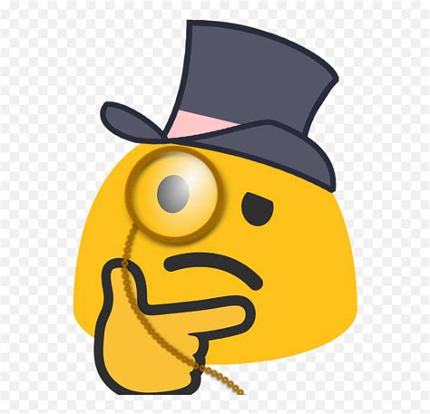 Sir Thinking - Top Hat Thinking Emoji,Thinking Emojis - free transparent emoji - emojipng.com