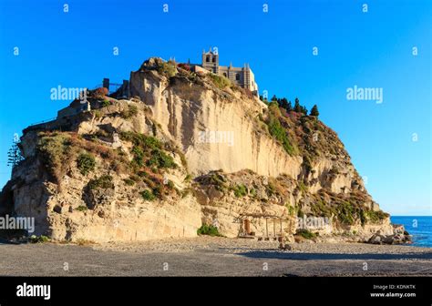 Former 4th century monastery on top of the Sanctuary of Santa Maria Island - Tropea, Calabria ...