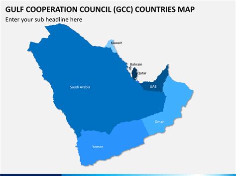 Gulf Cooperation Council (GCC) Map for PowerPoint and Google Slides - PPT Slides