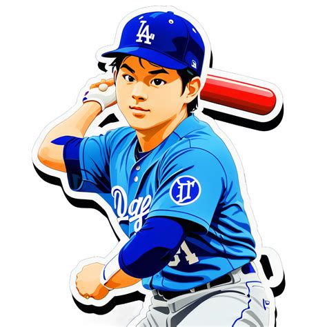 I made an AI sticker of Ohtani Shohei in Dodgers