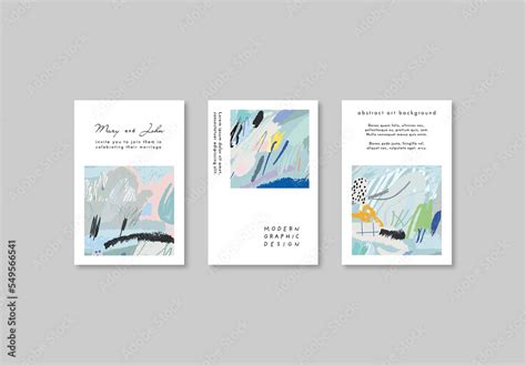 Abstract Artistic Cards Layout Stock Template | Adobe Stock