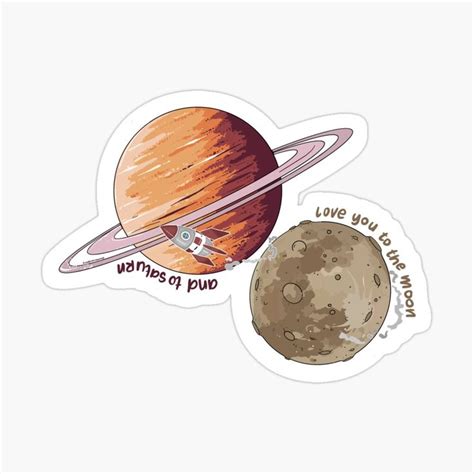 "love you to the moon & to saturn" Sticker for Sale by scorpionmoons ...