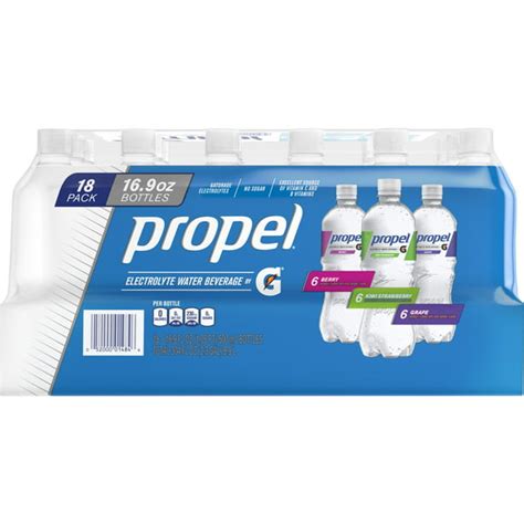 Propel Flavored Electrolyte Water Variety Pack, 16.9 oz Bottles, 18 ...