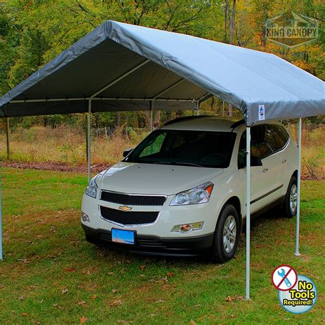 King Canopy Universal 8 Leg 10'x20' Carport Canopy, Silver - Walmart ...