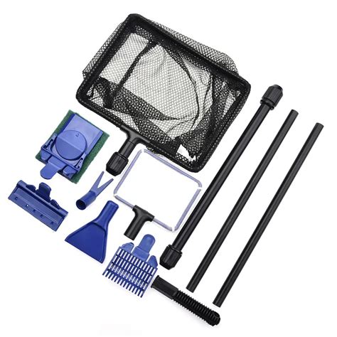 6 in 1 Aquarium Cleaning Kit Fish Tank Brush Glass Wiping Long Handle Tool-in Cleaning Tools ...