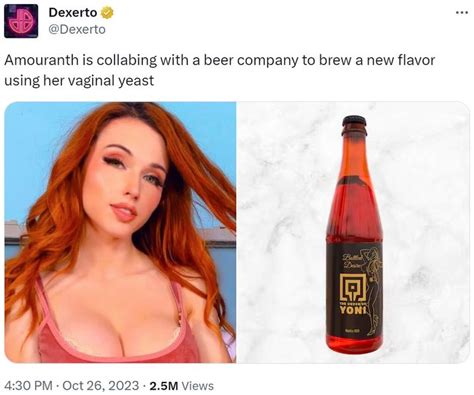 Amouranth is collabing with a beer company to brew a new flavor using ...