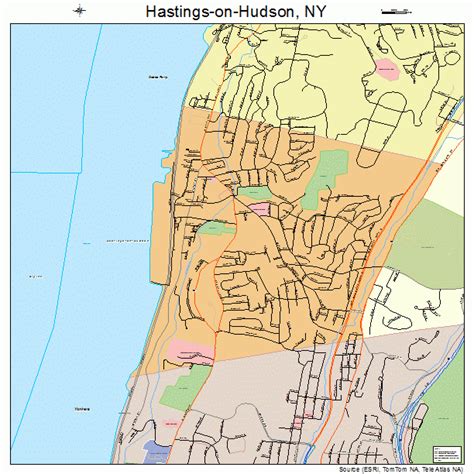 Hastings-on-Hudson New York Street Map 3632710