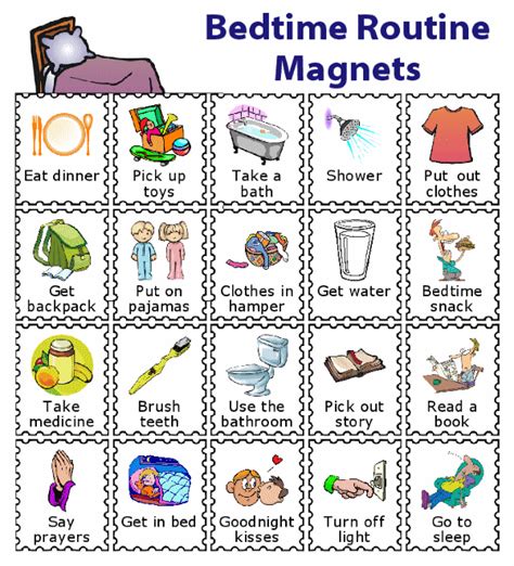 Free Printable Bedtime Routine Chart - FREE PRINTABLE TEMPLATES