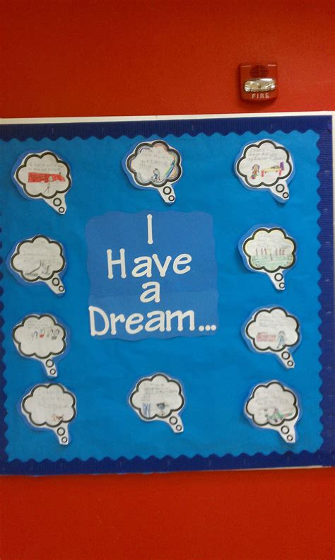 I Have a Dream Bulletin Board with think clouds | Martin luther king jr ...