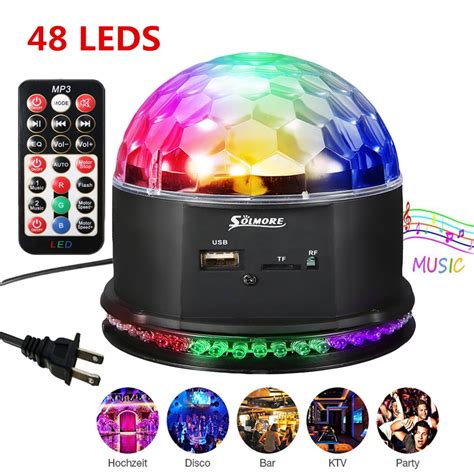 Sound Activated Color Changing 3 RGB 48 LED Lights Crystal Magic ...