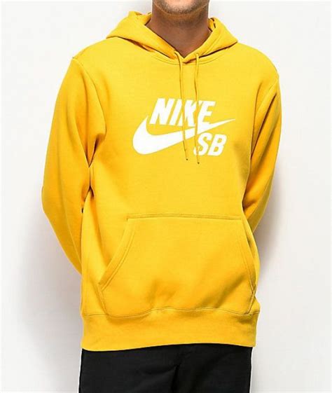 Nike SB Icon Yellow Ochre Hoodie #men'shoodies #men's #hoodies #yellow | Hoodie outfit men ...