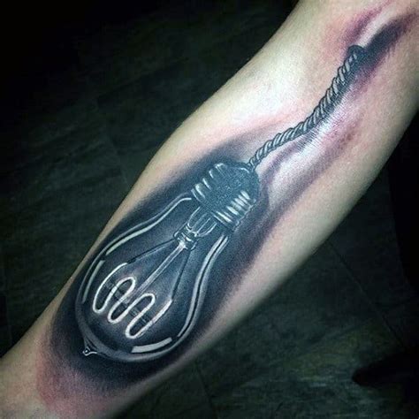 75 Light Bulb Tattoo Designs For Men - Bright Ink Ideas