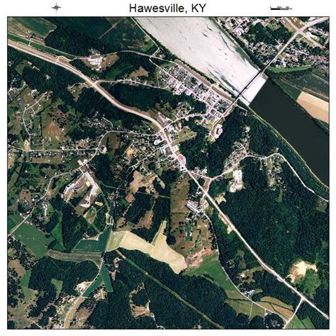 Aerial Photography Map of Hawesville, KY Kentucky