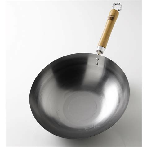 School of Wok Carbon Steel Round Bottomed Wok - Abraxas Cookshop